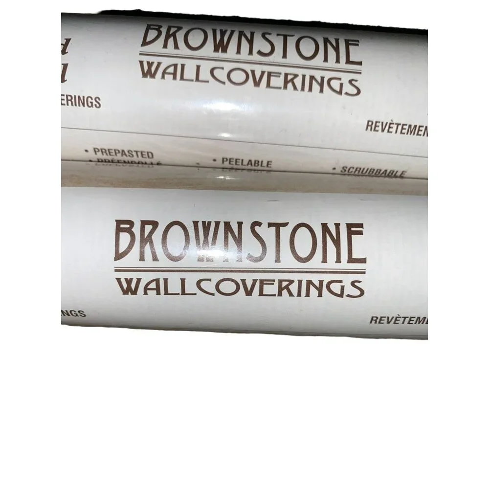 Brownstone Wallcoverings 2 Bolts NEW Wallpaper Giraffes Zebras Cows Trees Doves